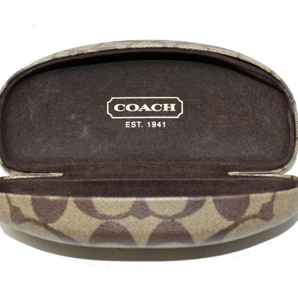 Coach Eyeglass Sunglasses Hard Case - Signature Brown - Picture 2 of 5